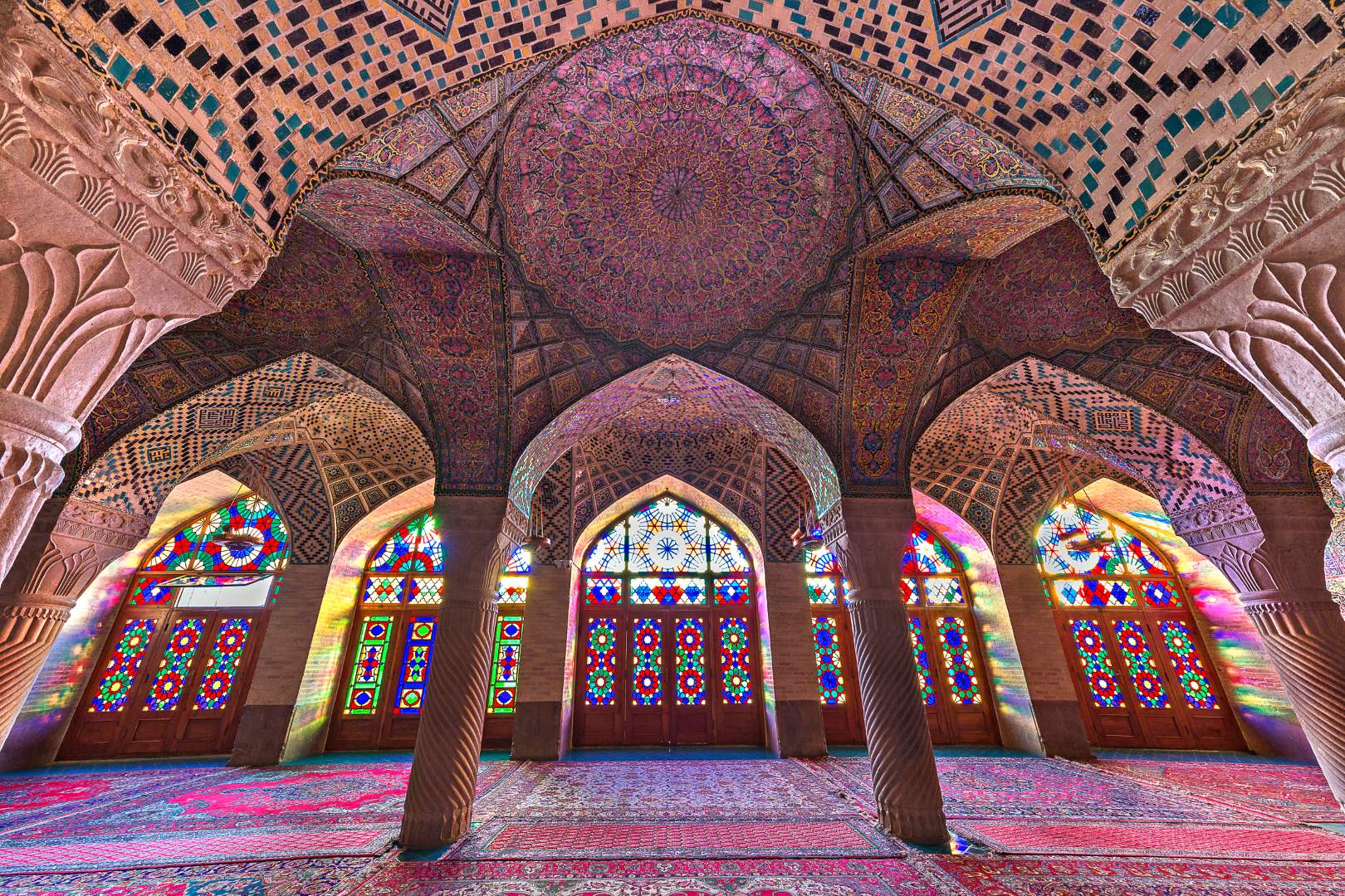 Nasir al-Mulk Pink Mosque in Shiraz, Iran